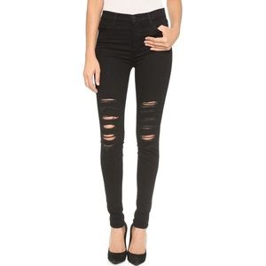 J Brand Maria Black Heart Ripped Jeans